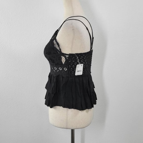 FREE PEOPLE adella cami lace crop top Sz S NEW - Picture 5 of 10